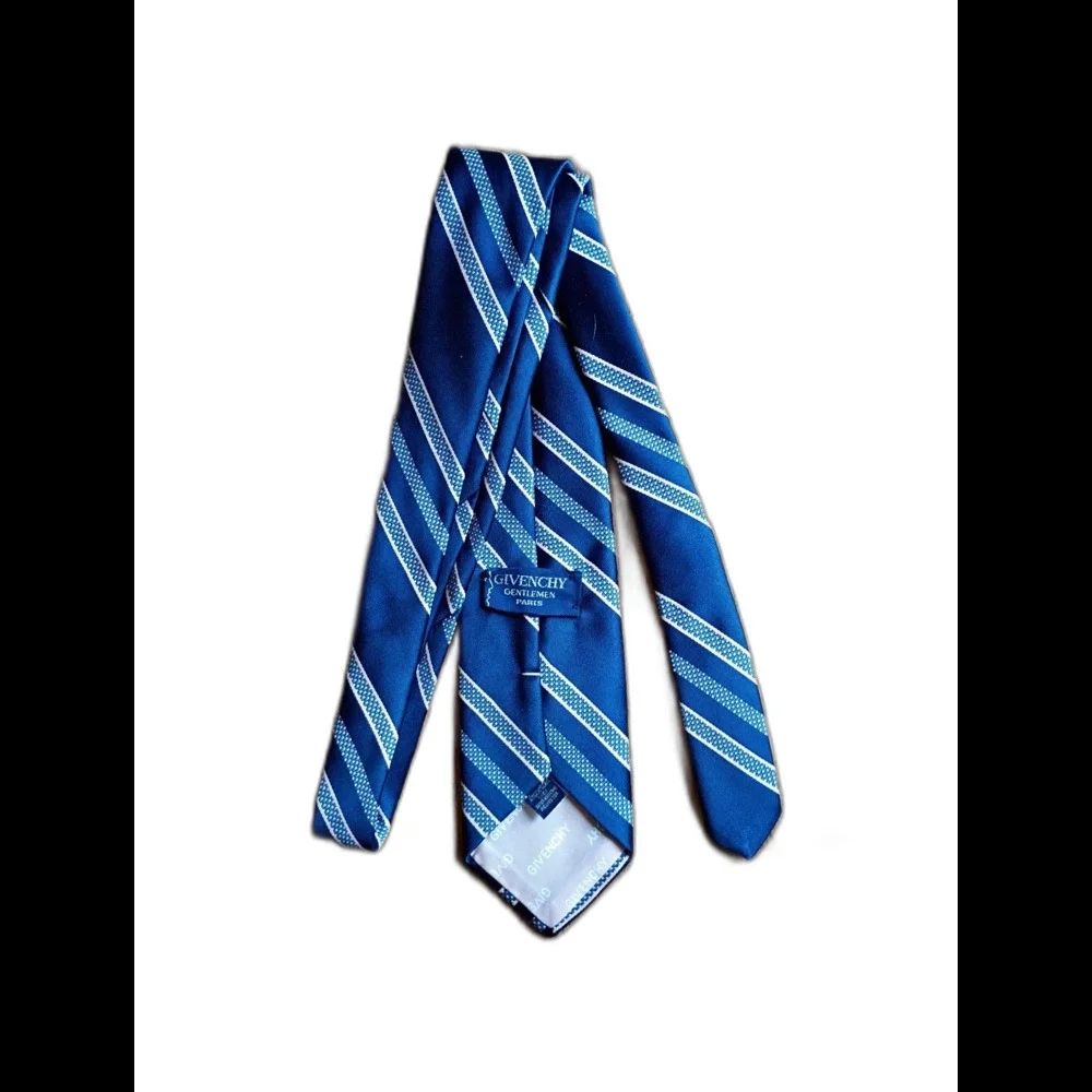 Vintage Givenchy Gentlemen Paris Tie Blue Stripe